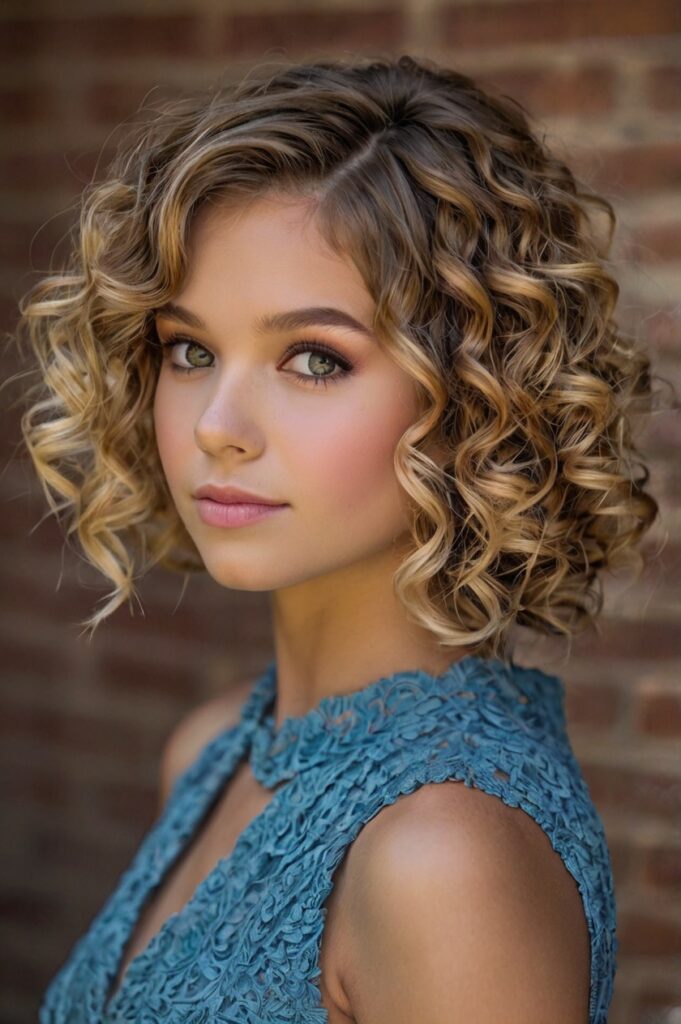 Effortless Curly Bob Prom Hair Styles for Short Hair