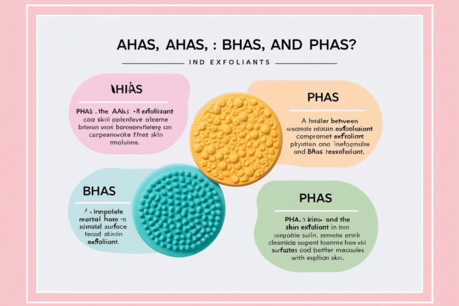 Types of AHAs, BHAs, and PHAs